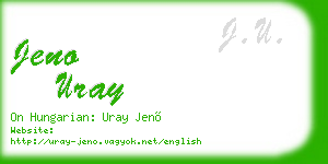 jeno uray business card