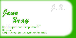 jeno uray business card